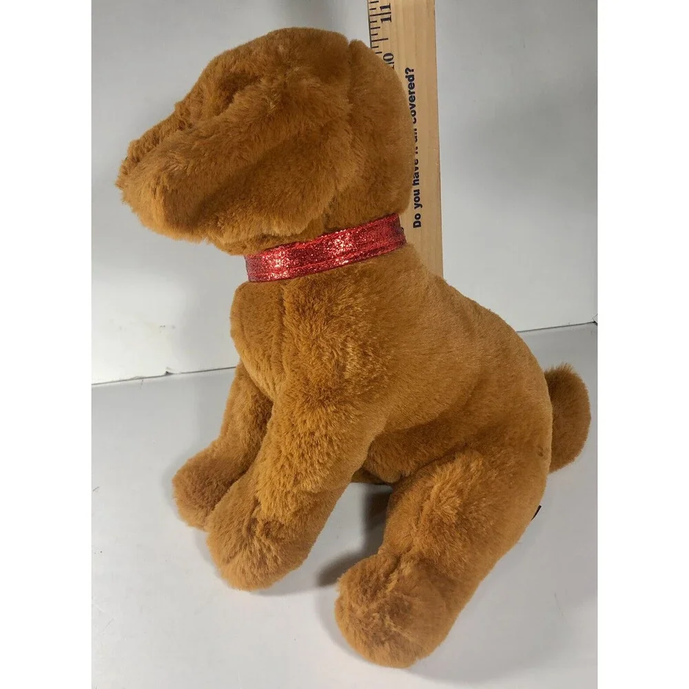 2021 FAO Schwarz Cheers 4 Love Wear & Share Red Ribbon Brown Dog